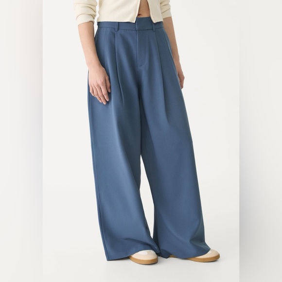 MODERN IDENTITY | Stylish Blue Wide-Leg Pants - Picture 1 of 14
